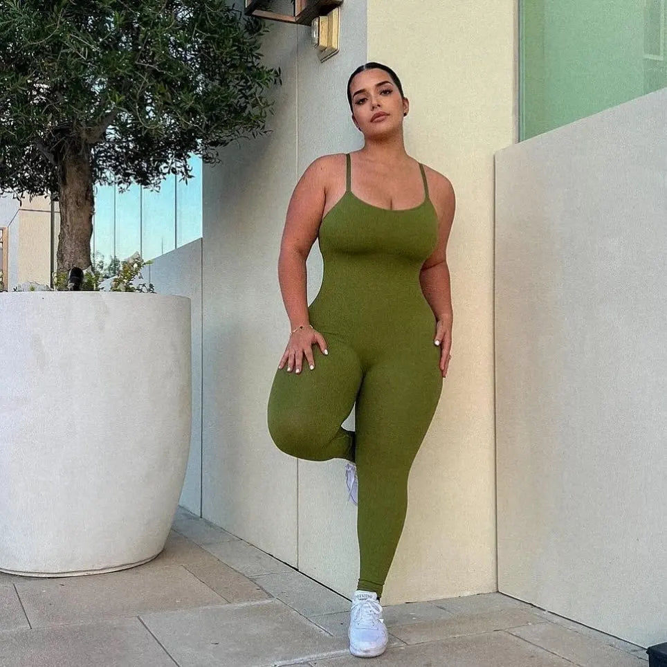 MU Sexy Seamless Jumpsuit Shapewear with Imbedded Waist Trainer